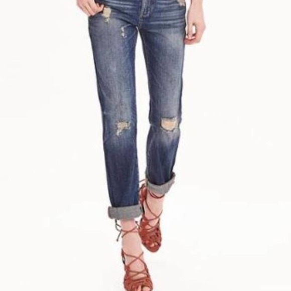 NinoMaxx Jeans Wide Straight Leg Sz 30 DARK BLUE Denim Distress Ripped Thrashed - Picture 4 of 8